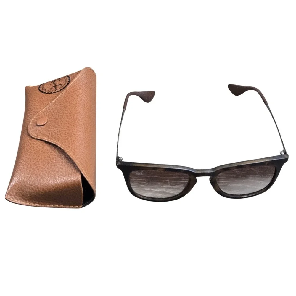 Ray-Ban RB4221 Sunglasses Unisex 50mm Tortoise Brown Gradient Square Matte Italy